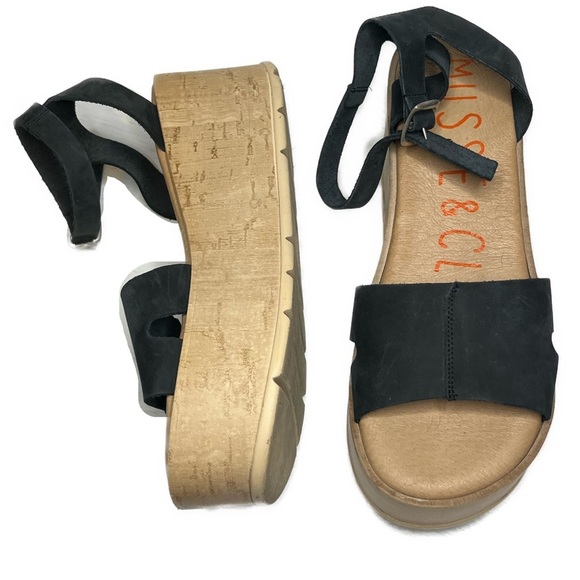 Musse & Cloud Dayana Cushioned Platform Sandal Cork Midsole Sz 10 - Picture 1 of 10